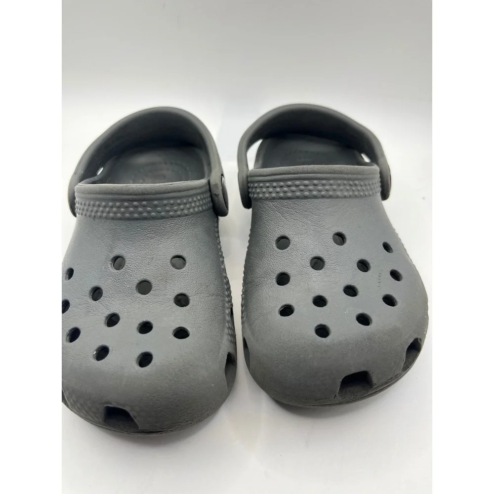 Crocs Classic Clog Kids Size 7 Gray Slip On Sandals‎ Shoes
